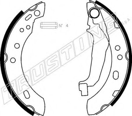 067.185 TRUSTING Brake System Brake Shoe Set