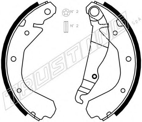 073.162 TRUSTING Brake System Brake Shoe Set