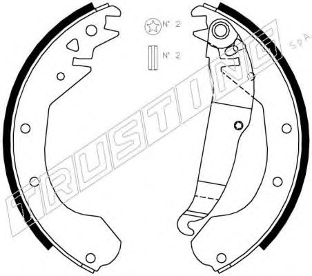 073.163 TRUSTING Brake System Brake Shoe Set