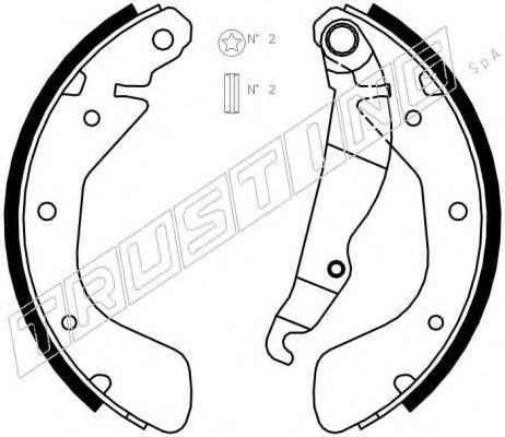073.166 TRUSTING Brake System Brake Shoe Set