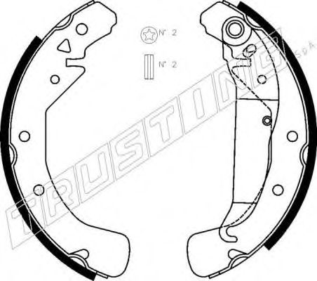 073.169 TRUSTING Brake System Brake Shoe Set