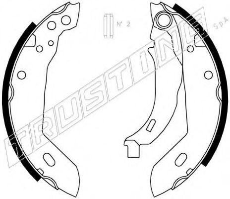088.212 TRUSTING Brake System Brake Shoe Set