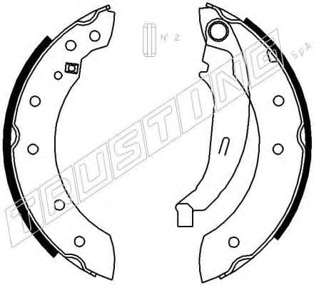 088.222 TRUSTING Brake System Brake Shoe Set