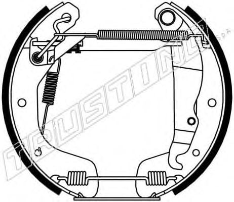 6114 TRUSTING Brake System Brake Set, drum brakes