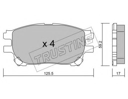 631.0 TRUSTING Brake System Brake Shoe Set