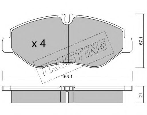687.1 TRUSTING Wheel Suspension Joint Bearing, connector rod