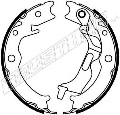 027.007 TRUSTING Brake System Brake Shoe Set, parking brake
