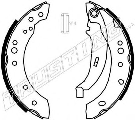 088.241 TRUSTING Brake System Brake Shoe Set
