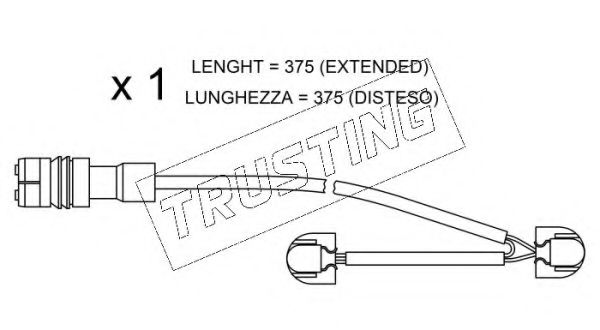 SU.267 TRUSTING Warning Contact, brake pad wear
