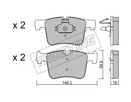 977.0 TRUSTING Brake System Brake Pad Set, disc brake