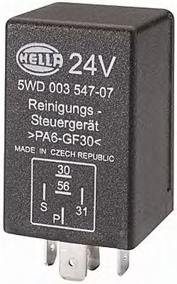 5WD 003 547-071 HELLA Relay, headlight cleaning