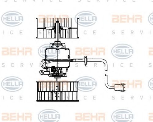 8EW 009 159-181 HELLA Electric Motor, interior blower