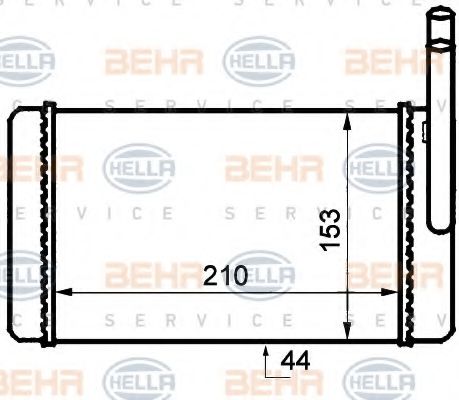 8FH 351 024-201 HELLA Heat Exchanger, interior heating
