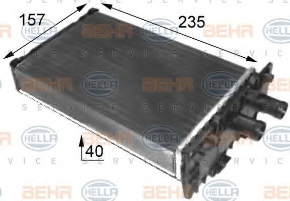 8FH 351 024-431 HELLA Heat Exchanger, interior heating