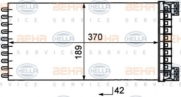 8FH 351 029-081 HELLA Heating / Ventilation Heat Exchanger, interior heating