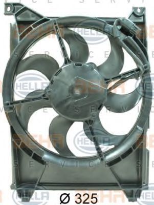 8EW 351 034-571 HELLA Air Conditioning Fan, A/C condenser