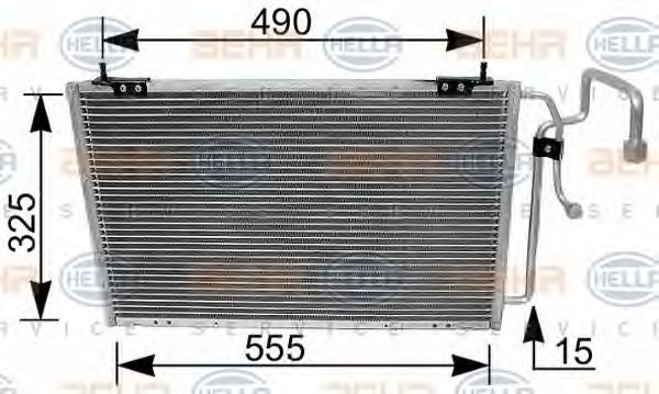 8FC 351 035-261 HELLA Condenser, air conditioning