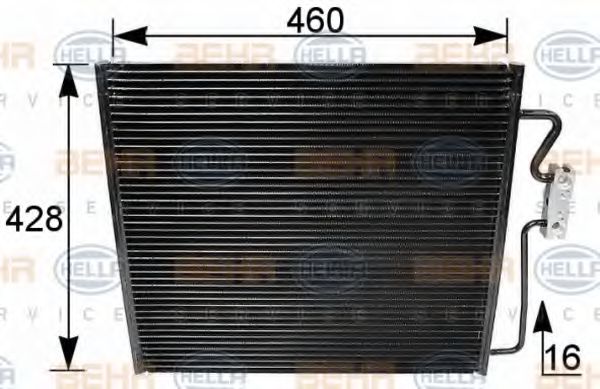 8FC 351 035-521 HELLA Condenser, air conditioning