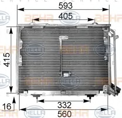 8FC 351 036-011 HELLA Air Conditioning Condenser, air conditioning
