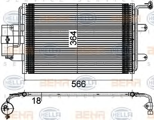 8FC 351 036-381 HELLA Condenser, air conditioning