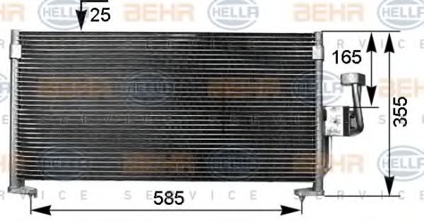 8FC 351 038-471 HELLA Condenser, air conditioning