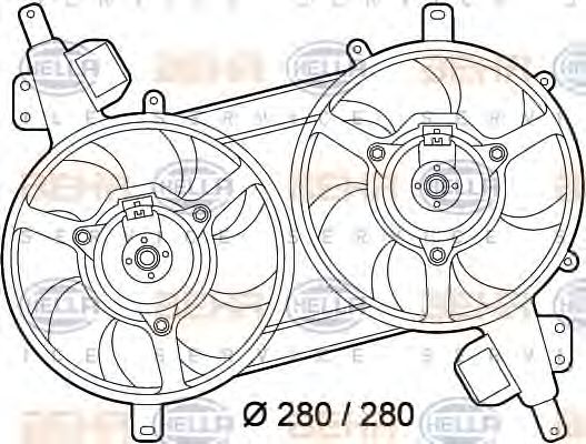 8EW 351 039-601 HELLA Cooling System Fan, radiator