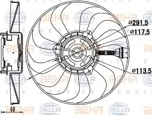 8EW 351 039-781 HELLA Cooling System Fan, radiator