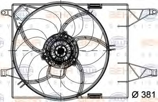 8EW 351 040-791 HELLA Cooling System Fan, radiator