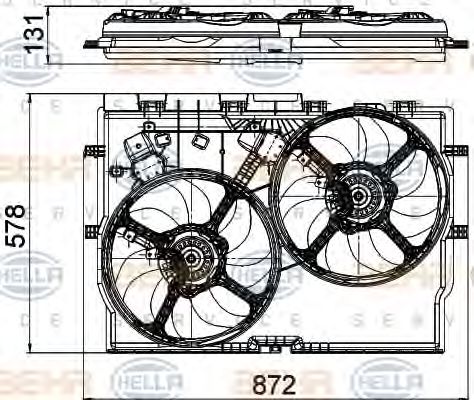 8EW 351 041-441 HELLA Cooling System Fan, radiator