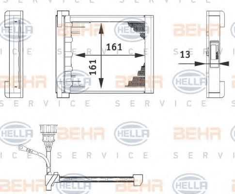 6ZT 351 080-211 HELLA Heating / Ventilation Heat Exchanger, interior heating