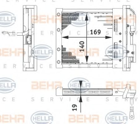 6ZT 351 080-221 HELLA Heat Exchanger, interior heating