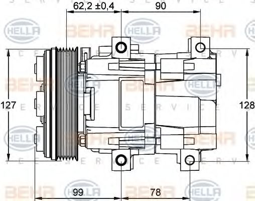 8FK 351 113-131 HELLA Compressor, air conditioning