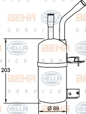 8FT 351 192-061 HELLA Dryer, air conditioning