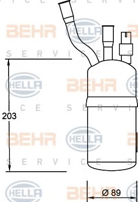 8FT 351 192-321 HELLA Dryer, air conditioning