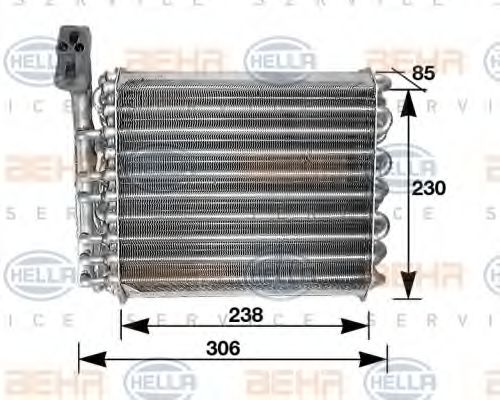 8FV 351 210-461 HELLA Evaporator, air conditioning