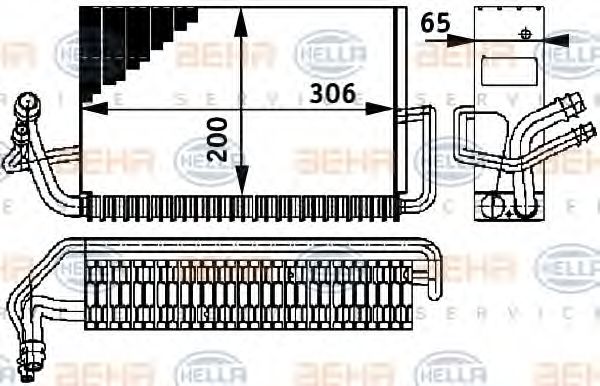 8FV 351 211-301 HELLA Evaporator, air conditioning