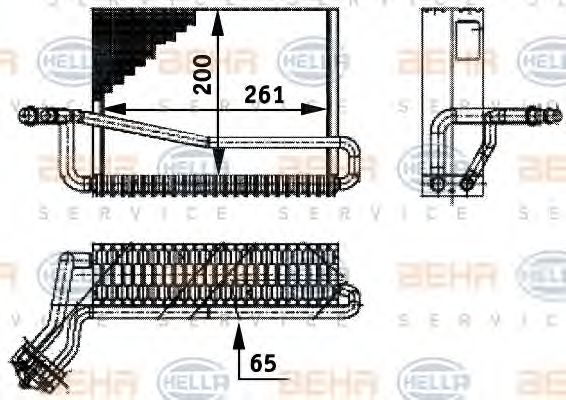 8FV 351 211-551 HELLA Air Conditioning Evaporator, air conditioning