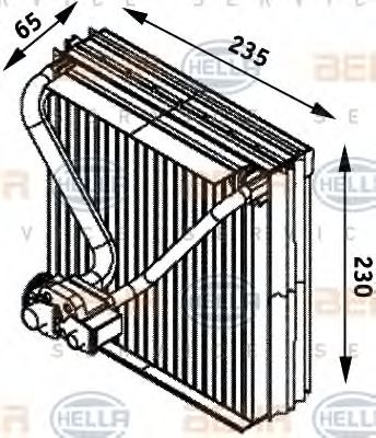 8FV 351 211-561 HELLA Evaporator, air conditioning