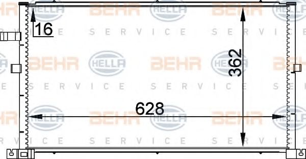 8FC 351 300-321 HELLA Condenser, air conditioning