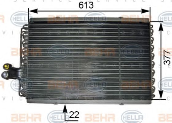 8FC 351 301-461 HELLA Condenser, air conditioning