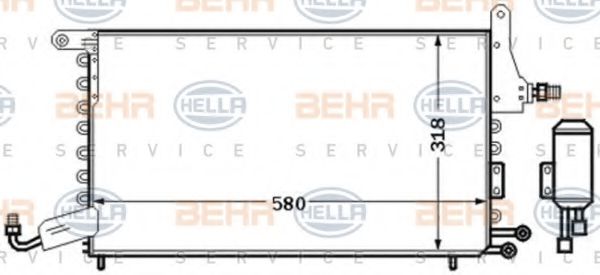 8FC 351 301-541 HELLA Condenser, air conditioning