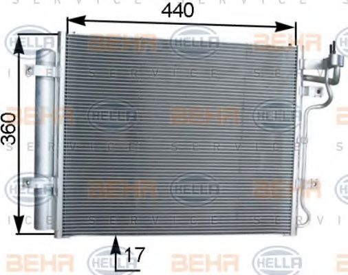 8FC 351 303-121 HELLA Condenser, air conditioning