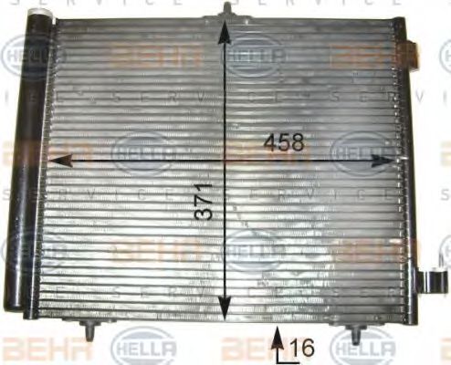 8FC 351 303-541 HELLA Air Conditioning Condenser, air conditioning