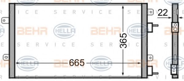 8FC 351 305-101 HELLA Condenser, air conditioning