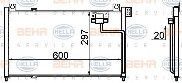 8FC 351 306-141 HELLA Condenser, air conditioning