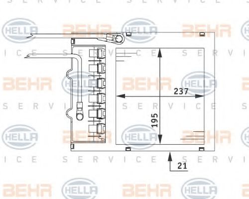 8FH 351 311-151 HELLA Heat Exchanger, interior heating