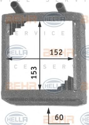 8FH 351 311-381 HELLA Heating / Ventilation Heat Exchanger, interior heating