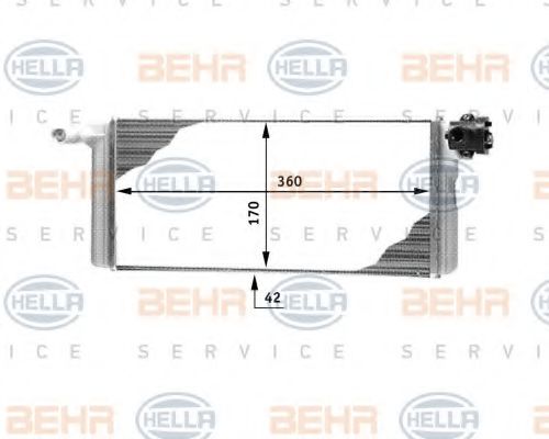 8FH 351 312-311 HELLA Heating / Ventilation Heat Exchanger, interior heating
