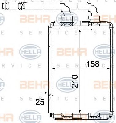 8FH 351 313-321 HELLA Heat Exchanger, interior heating