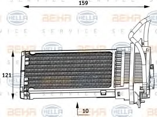 8FH 351 313-551 HELLA Heat Exchanger, interior heating